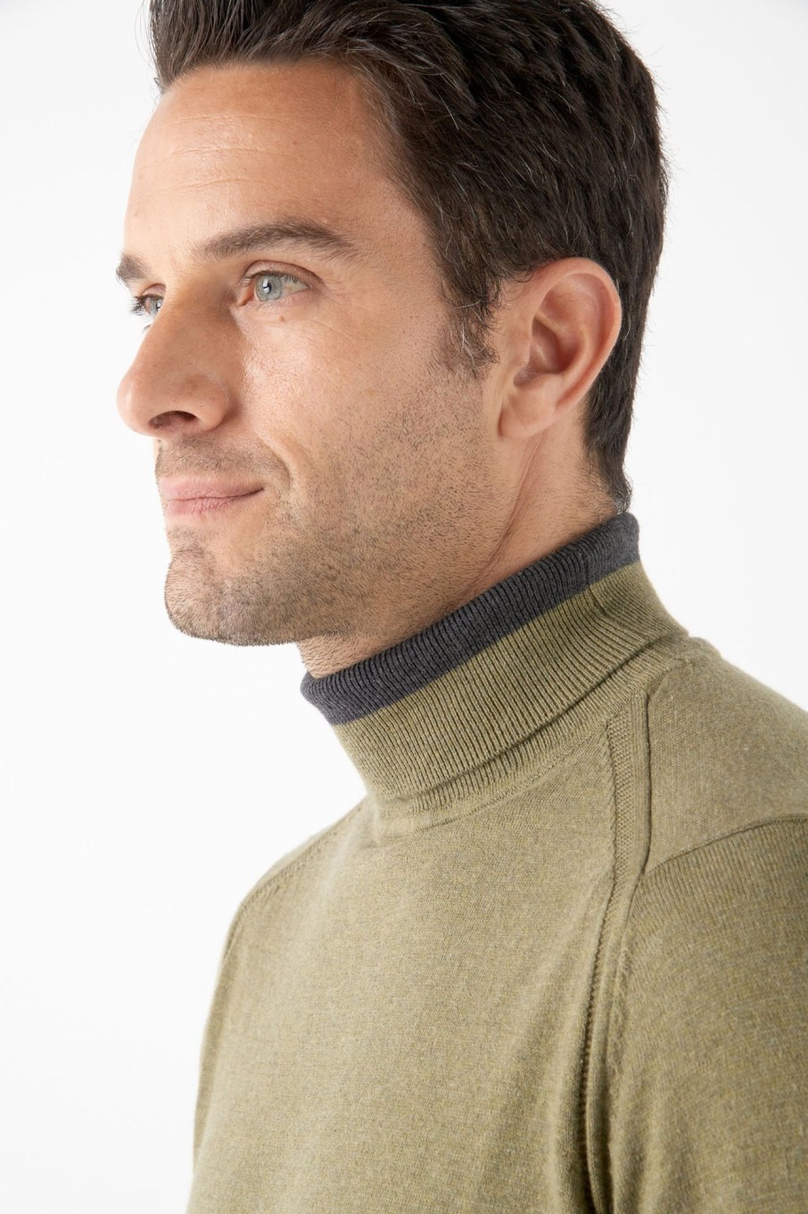 Pret-A-Porter Ollygan | Pull Col Roule Maille Jersey Montana